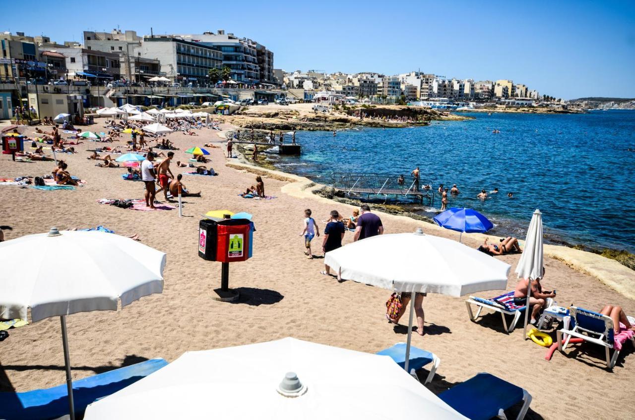 Islet Promenade Seafront 1 Bedroom Apartment With Sea View Balcony By Getawaysmalta セント・ポールズ・ベイ エクステリア 写真