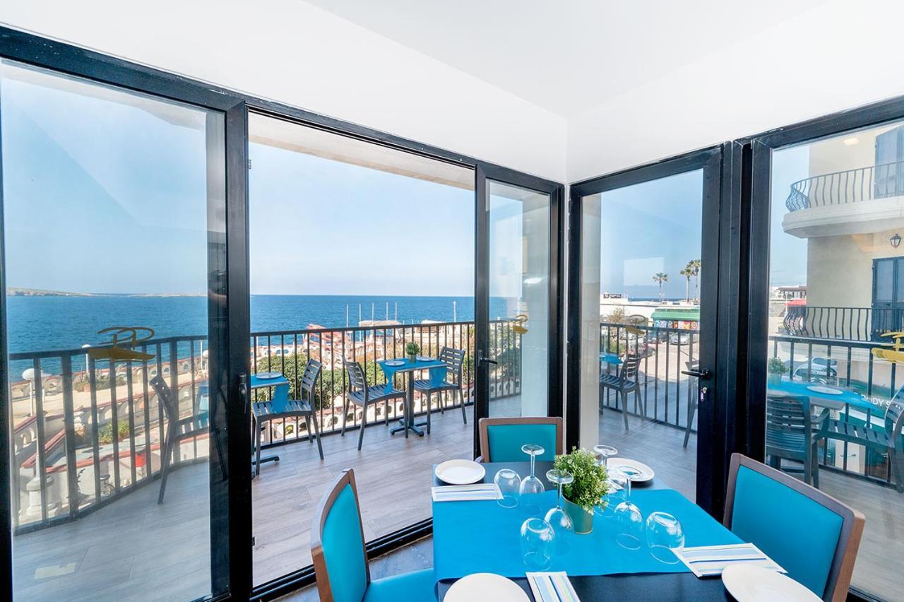 Islet Promenade Seafront 1 Bedroom Apartment With Sea View Balcony By Getawaysmalta セント・ポールズ・ベイ エクステリア 写真